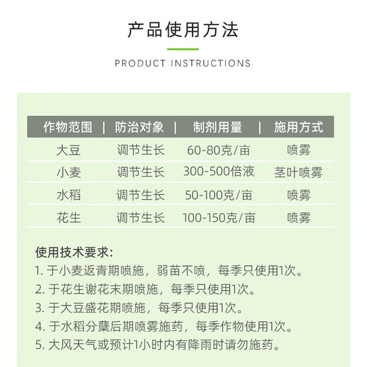 10% paclobutrazol, mefenazol, peanut, soybean, rice and wheat pesticide regulator for controlling growth and dwarfing 50g