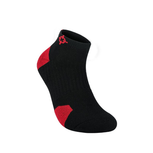 Socks for men and women, mid-calf socks, sports socks, tall professional sports training basketball socks, deodorant and sweat-absorbent long socks, black and red [socks] L (40-45)