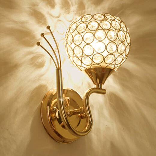 Yilin wall lamp bedroom wall bedside lamp simple modern creative European American American LED living room aisle stair lamp 8005-1 with 9 watt light bulb three-color light