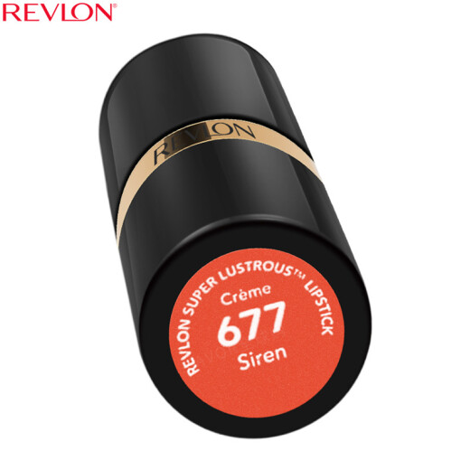 露华浓（Revlon）丽采保湿滋润唇膏女士哑光黑管口红女士不掉色美妆化妆品女彩妆 677#柔橘色（奶油质地）