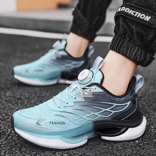 Caotu (Caotu) Herrenschuhe Frühlings- und Sommer atmungsaktive Sport und lässige Herrenschuhe Herren-Mesh-Schock-absorbierende Laufschuhe Herren-Dick-Soled Dad Dad Schuhe Männer 9888 Hellblau [Mesh Style] 43 Standard Code