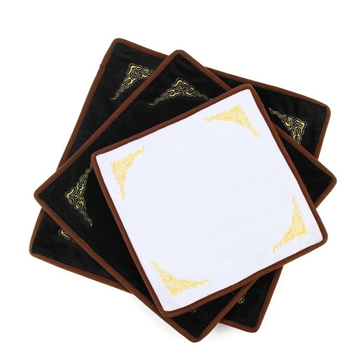 Pei Linkai black and white double-sided jewelry display cloth double-sided velvet counter jewelry jade jade inspection cloth cultural play display doily 30cm*30cm