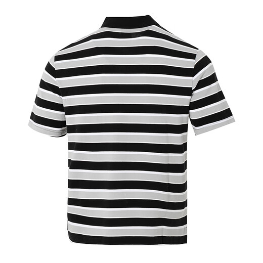 耐克（NIKE）polo衫男装夏季纯棉透气舒适翻领休闲条纹上衣跑步运动服男子短袖 FN3897-010 2XL /185/100A