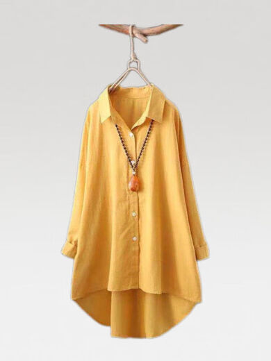 Camisa de manga larga de algodón de algodón de gochiei para mujeres a mitad de longitud 2025 chaqueta de primavera y verano nueva cárdigan literario suelto blanco 679 m