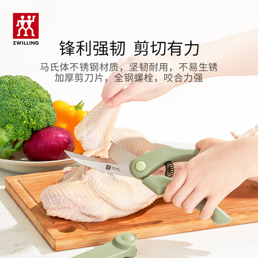ZWILLING Scherenset Küche Haushalt Multifunktionsschere 3-teiliges Set Lebensmittelschere Edelstahl Tragbare Küchenschere Meersalz Blau-Schere 3-teiliges Set