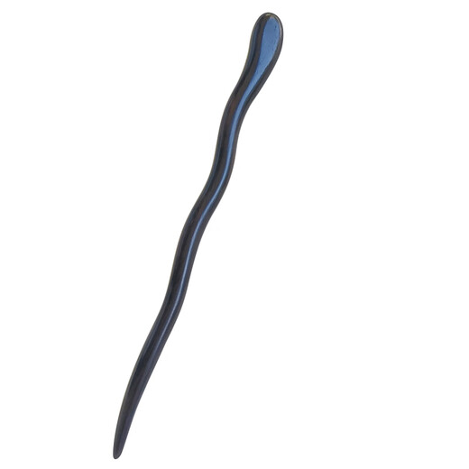 Chinese style ebony wood hairpin snake-shaped hairpin Retro Chinese style men's and women's hairpin daily hairpin simple corrugated wood hairpin ebony snake-shaped hairpin 1 piece