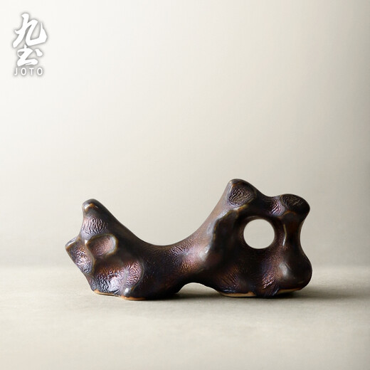 Jiutu ceramic chopstick holder, chopstick holder, retro creative household tableware holder, hotel table public chopstick holder, chopstick pillow, gilt version