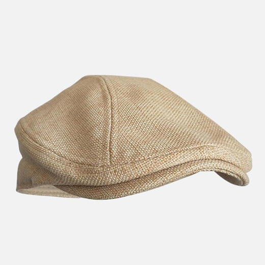 Huaqiao extra large head circumference extra large size enlarged and deepened beret men's hat men's large size casual literary and artistic progressive hat big head hat cotton and linen black XL extra large size (59-63cm)