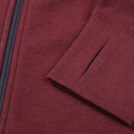 Naturally Inspired NI Men's 280gm Quick-drying Warm Merino Wool Double-sided Brushed Stand Collar Jacket 104180 Red 104180601 XL