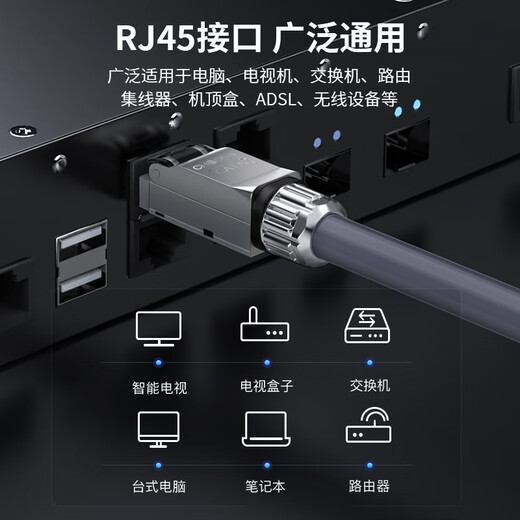 Akihabara (Choseal) Catégorie 6 Gigabit Crystal Head Cystal Cat6 Gradering RJ45 Réseau Crime Connecteur Câble ordinateur Câble Broadband Type 6 Connexion 1 QS9929S