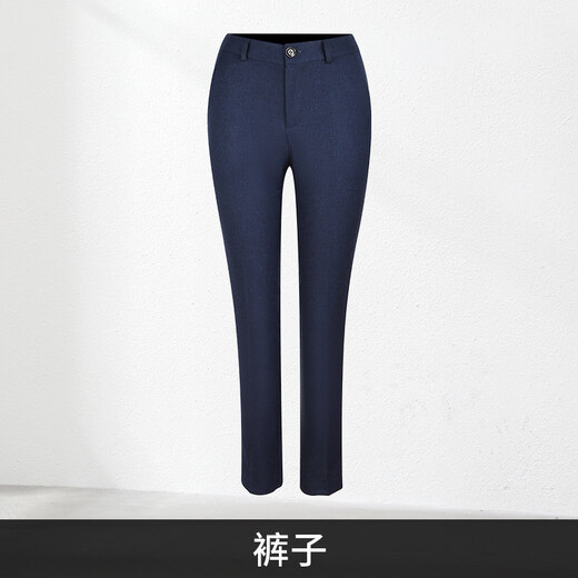 Luo Meng's professional attire, goddess style suit, fashionable suit, formal wear for women, Korean style interview work clothes, spring, autumn and winter thick work clothes, dark blue suit jacket + pants M