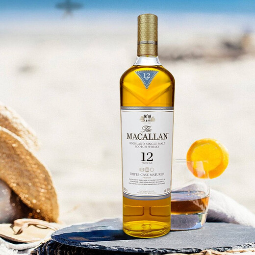 麦卡伦（MACALLAN）苏格兰单一麦芽威士忌 进口洋酒 海外版 斯佩塞核心产区 花果香 麦卡伦12年三桶 700mL 1瓶 礼盒装