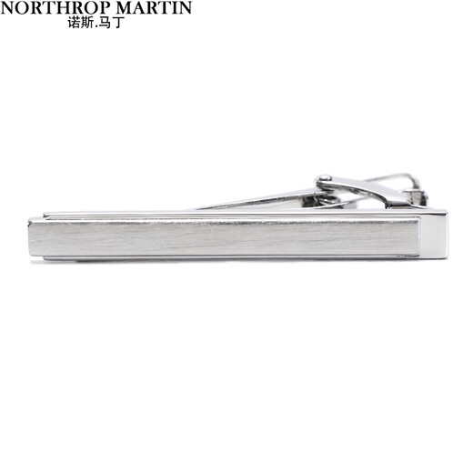 North Martin High-End-Krawatte Clip Herren Business Anzug Bräutigam Hochzeit einfaches Shirt Clip Silber