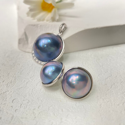 ECK Seawater Mapei Pendant 18-19mm + Earrings 14-15mm Seawater Mapei Set