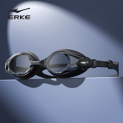 Hongxing Erke (ERKE) swimming goggles high-definition waterproof and anti-fog flat mirror adult men and women simple diving goggles professional sports swimming goggles