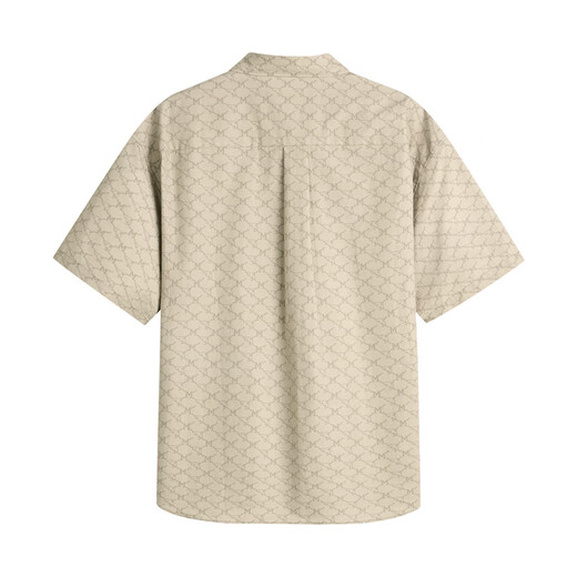 Mark Huafei [Cotton Pure Old Flower Flow Flow] Camisa de manga corta 25 Summer suelto de verano Desdecible Camiseta informal de manga corta de manga corta 701 caqui XL