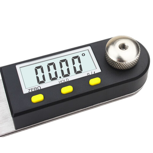 Three-quantity 90-degree measuring instrument multi-function digital display angle ruler universal energy angle ruler protractor woodworking high precision JDC02 0-200mm (stainless steel ruler body)
