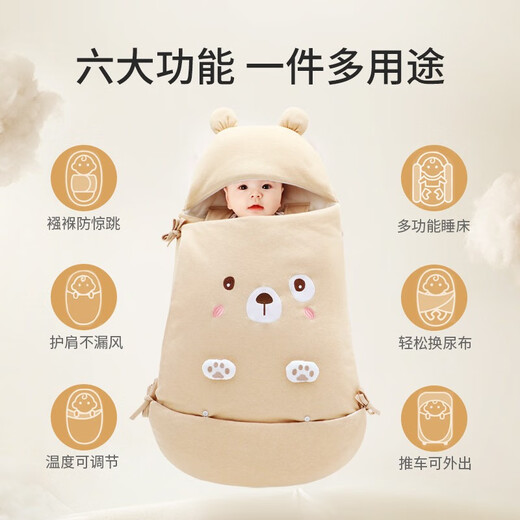 Colorful Dr. Baby Sleeping Bag Quilt Winter Newborn Baby Quilt Anti-jump Swaddle Newborn Quilt 0-1 Years Old Anti-Kick Quilt Colorful Cotton Bear Minnie Color