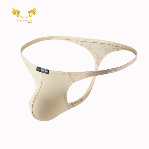 Meishi privately shipped men's sexy underwear nylon sexy low-waisted gay single T-pants large size thong men's S gray