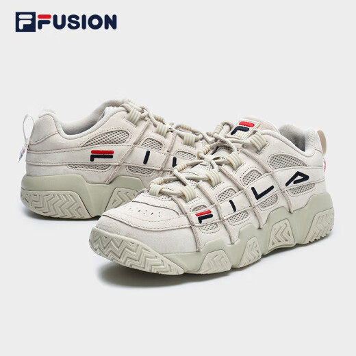 FILA 斐乐老爹鞋情侣鞋子篮球鞋运动鞋休闲鞋男鞋面包鞋女鞋BARRICADE 燕麦色-OM 41