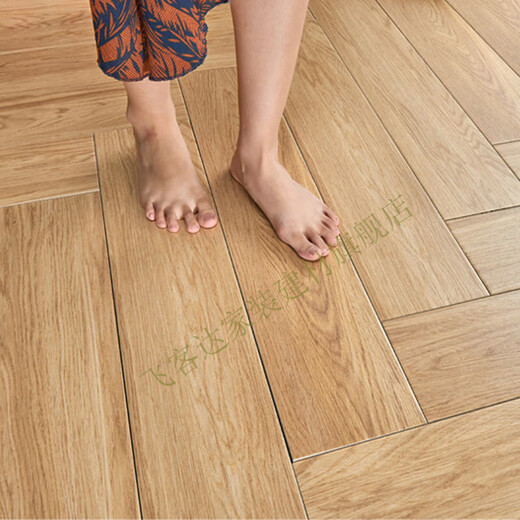 Feikeda imitation wood grain ceramic tiles living room wood grain strip floor tiles 150X800 bedroom anti-slip balcony tiles 15861 150mm800mm