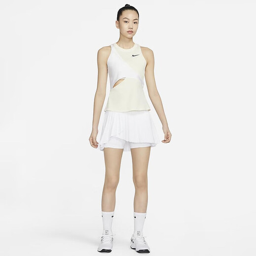 Nike (Nike) Frauen kurzer Rock Sommer schnell trocknend Falten-Tennis-Sportrock Asymmetrisch Faltenrock (einschließlich Basis) DR6850-100 S