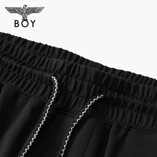 BOY LONDON trendy brand casual pants, unisex style, summer, light, fashionable, casual design, high street trousers N15005, black l
