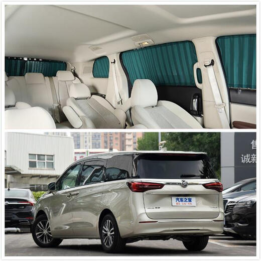 Diyan New and Old Buick GL8ES Lu Zun 653T Onshore Business Class Special Car Curtain Sunscreen Double Old Lu Zun Seven-Window Louver Black Aluminum Alloy Double