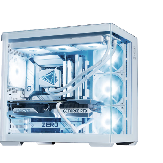 微星（MSI）碉堡PLUS 白色 机箱支持ATX主板(360冷排位/背插主板/海景房/左右分仓/支持5090）