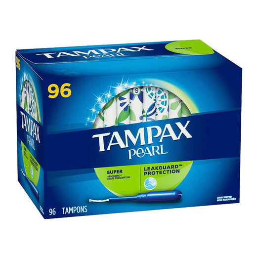 丹碧丝（TAMPAX）加拿大丹碧丝TAMPAX棉条导管式无感内置棉棒卫生姨妈巾置入式 2盒无荧光SUPER型号96支