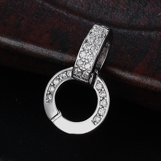 Fat Donglai's same style 18k gold pearl button accessories s925 silver DIY jewelry double ring versatile chain jadeite necklace two pieces of the same color (note for yourself)