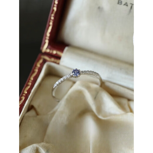 Yujingji Fat Donglai quality tanzanite ring Japanese style light luxury exquisite super flash dream blue purple tanzanite zircon 925 silver standard color gold Hong Kong No. 8