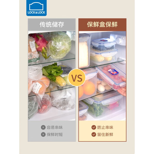 乐扣乐扣保鲜盒塑料微波炉饭盒密封盒食品便当盒冰箱收纳盒水果盒 长方形-3900ml(hpl829)
