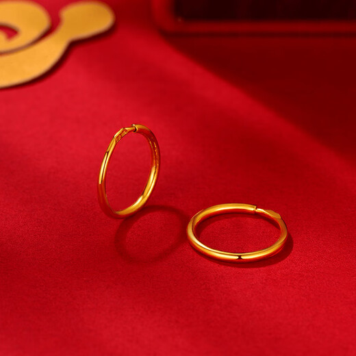 Gold and Silver Gold Earrings 999 Pure Gold Hoop Earrings Priced Birthday Gifts for Girlfriends Christmas Gifts Earrings The weight of the earrings will be refunded if the weight is higher, about 1g