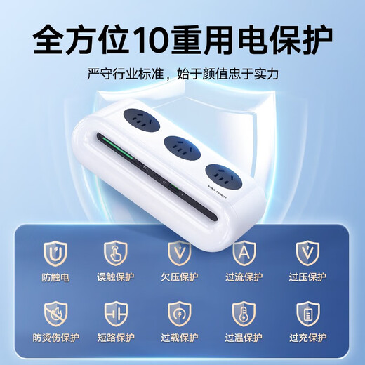 图拉斯小云团【经典款】桌面插座67W快充插线板多功能插排USB智能魔方排插Type-C接线拖线多用插板充电站 第三代新升级丨2500W超级快充