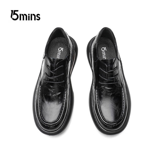 15 minutes first layer cowhide men's comfortable business shoes thick sole increased soft sole soft surface British casual shoes men's shoes E1886