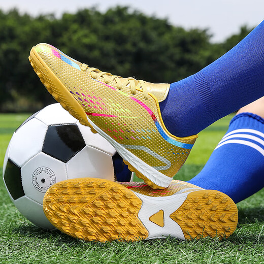 Chaussures de football à double étoile Batt Nails Broken Tf Spike Ag Étudiants adultes Anti-Slip Competition Training Chaussures