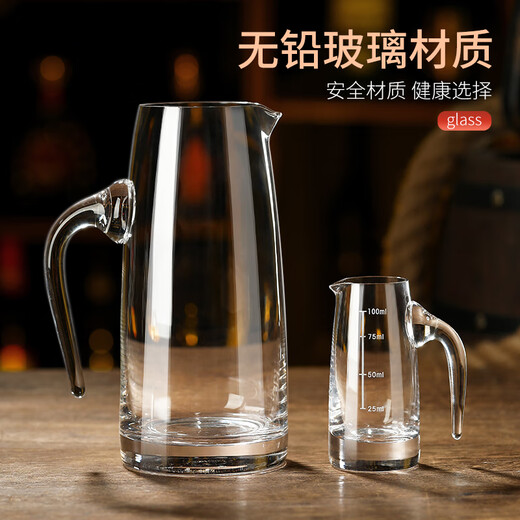 Molin thickened white wine dispenser 100ml household small wine glass set red wine foreign wine crystal glass decanter commercial 100ml (2 liang) seven-character pot
