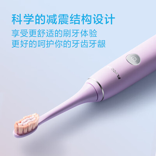 FLYCO Adult Electric Toothbrush Symphony Series Couple Model Intelligent Sonic Vibration Deep Cleaning Gum Protection Soft Brush Brush for Boy and Girl Birthday Chinese Valentine's Day Gift FT7105 FT7105 Romantic Powder with 4 Brush Heads