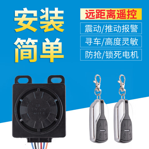Zailu electric vehicle alarm anti-theft device 36v48v60v64v72V96v dual remote control tricycle two 48- 48-72v_Maserati model
