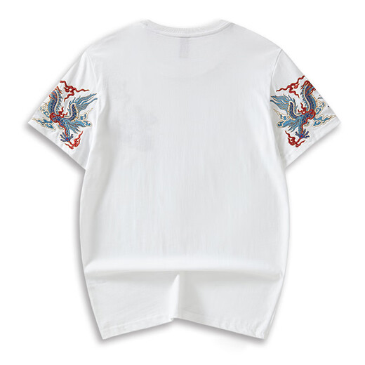 
Denon supreme short-sleeved Chinese style T-shirt men's and women's trendy brand summer Kirin embroidery large size men's trendy couple's T-shirt 691 white 2XL (recommended 160-175 Jin [Jin equals 0.5 kg])