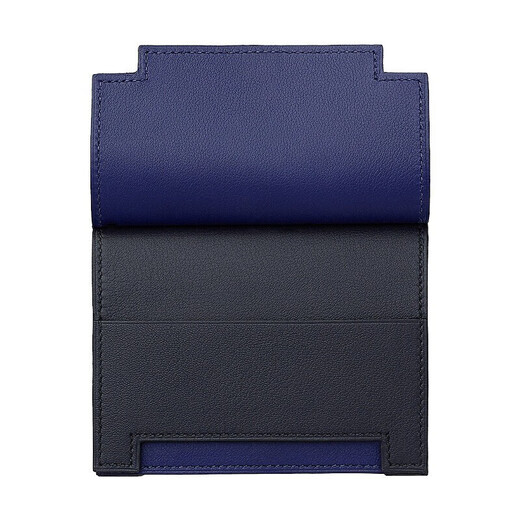 Hermes Women's Bag Multi-Slot Card Holder Wear-Resistant Versatile Credit Card Bag Multi-Function ID Holder Chinese Valentine's Day Gift Dark Blue