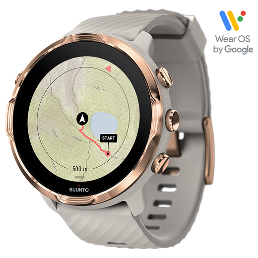 SUUNTO Suunto 7 Smart Sports Dual System Watch Beidou GPS Running Cycling Swimming Touch Screen Multi-Function Watch Sandstone/Sandstone Rose Gold