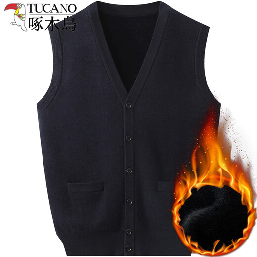 
Woodpecker (TUCANO) cardigan men's thick velvet daddy knitted cardigan sweater men's vest vest vest vest middle-aged and elderly men's clothing winter 817 without velvet camel 180[150-170Jin[Jin equals 0.5 kg]]