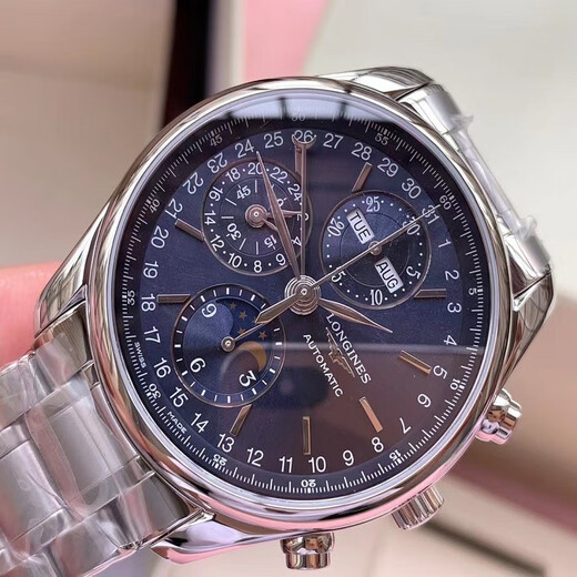 [Second-Hand 99 New] Longines Watch MEN'S WATCH 4/acht-Bedarf-Mondphase Automatische mechanische Uhr Zifferblatt 40/42mm L2.673.4.92.6 40mm NEU L687 Bewegung