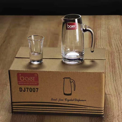 White wine glass and wine dispenser set, household light luxury small wine glass, one-cup wine cup, Chinese wine set with graduated cup holder, baer 10 pots, 10 cups, 1 rack, 100ml handleless wine dispenser + cup + three layers