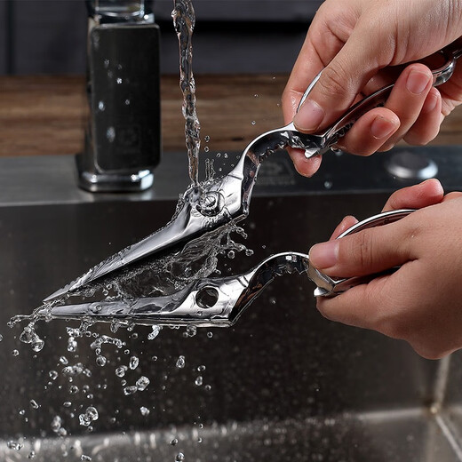 三本盛厨房剪刀家用不锈钢强力鸡骨剪杀鱼剪骨头鸡脚剪鱼肉多功能剪 全钢厨房剪