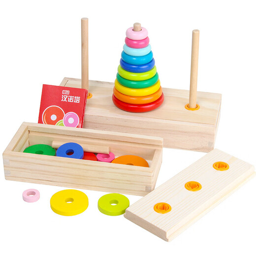 Moment HI Rainbow Hanno Tower Empiled Cercles Empiled Music Petit garçons Girls Enfants Intellectuel Réduction de la pression