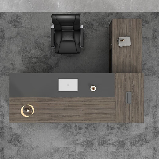 Shuxuan (SHUXUAN) new Chinese style boss desk and chair combination simple modern chairman single executive desk president manager computer desk 2.0 meters boss desk (thick version)