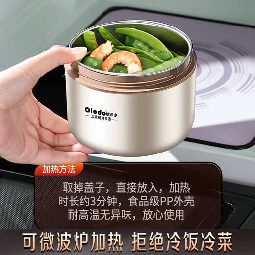 316 stainless steel lunch box for office workers and girls, high-looking multi-layer insulated lunch box with lunch box for microwave heating, elegant white, 316L steel + insulation bag + 316 meals